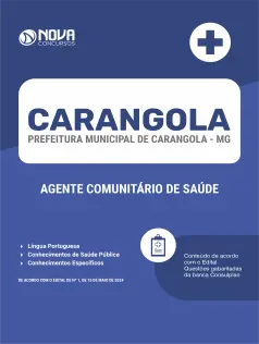 Apostila Prefeitura de Carangola - MG em PDF  - Agente Comunitário de Saúde