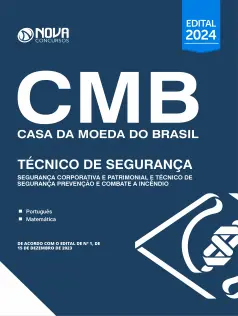 Apostila Casa da Moeda do Brasil 2024 em PDF 2024 - Técnico de Segurança Corporativa e Patrimonial e Técnico de Segurança - Prevenção e Combate a Incêndio