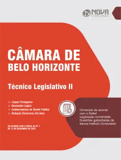 Apostila Câmara de Belo Horizonte - MG em PDF - 2024 Técnico Legislativo II