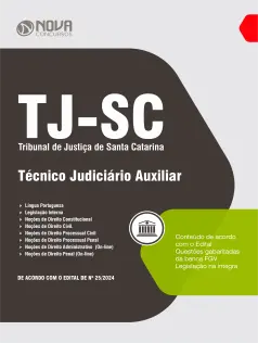 Apostila TJ-SC em PDF 2024 - Técnico Judiciário Auxiliar