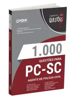 Livro 1000 Questões Gabaritadas para PC-SC - Agente de Polícia Civil