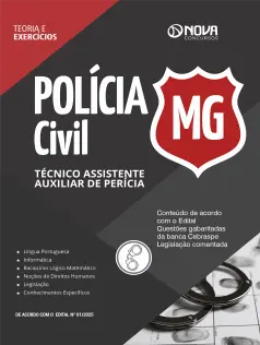Apostila PC-MG 2026 em PDF - Técnico Assistente - Auxiliar de Perícia