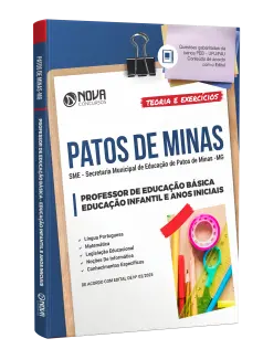 Apostila SME Patos de Minas-MG 2025 - Professor da Educação Básica – PEB: Educação Infantil e Anos Iniciais do Ensino Fundamental