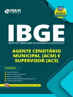 Kit Aprovação IBGE - Agente Censitário Municipal e Supervisor (ACM e ACS)