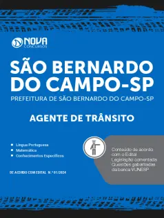 Apostila Prefeitura de São Bernardo do Campo - SP em PDF 2024 - Agente de Trânsito