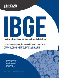 Apostila IBGE em PDF 2024 - Conhecimentos Gerais e Específicos - CNU Bloco 8