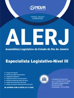 Apostila ALERJ 2025 em PDF - Especialista Legislativo Nível III
