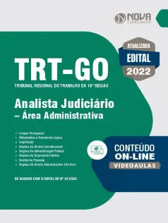 Apostila TRT-GO em PDF - Analista Judiciário - Área Administrativa