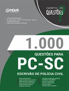 Livro 1000 Questões Gabaritadas para PC-SC em PDF - Escrivão de Polícia Civil