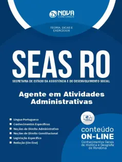 Apostila SEAS-RO em PDF - Agente em Atividades Administrativas