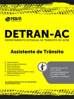 Apostila DETRAN-AC em PDF 2024 - Assistente de Trânsito