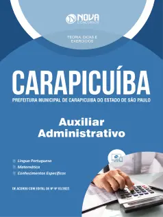 Apostila Prefeitura de Carapicuíba - SP em PDF - Auxiliar Administrativo