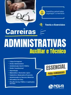 Apostila Carreiras Administrativas em PDF - Auxiliar e Técnico