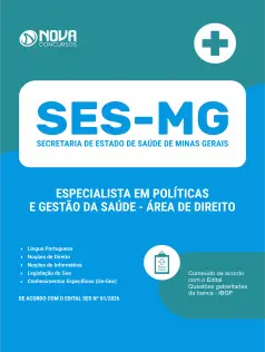 Apostila SES-MG 2026 - Especialista em Políticas e Gestão da Saúde (EPGS) - Área do Direito