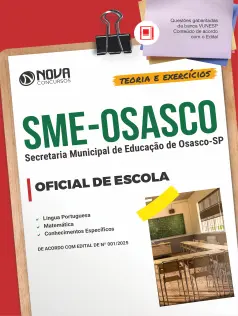 Apostila SME-Osasco-SP 2025 em PDF - Oficial de Escola