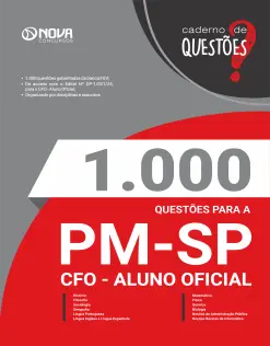 Caderno 1.000 Questões Gabaritadas PM-SP - CFO - Aluno Oficial