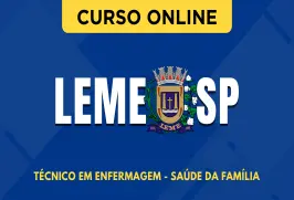 Curso online Curso Prefeitura de Leme - SP 2026 - Técnico em Enfermagem - Saúde da Família - Nova Concursos