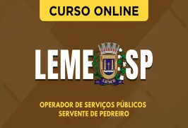 Curso online Curso Prefeitura de Leme - SP 2026 - Operador de Serviços Públicos - Servente de Pedreiro - Nova Concursos