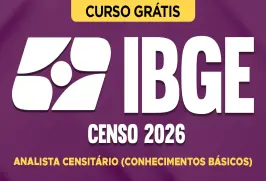 Curso online Curso Grátis - IBGE Censo 2026 - Analista Censitário (Conhecimentos Básicos) - Nova Concursos