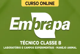 Curso online Curso Embrapa - Técnico Classe B - Laboratório e Campos Experimentais - Manejo Animal - Nova Concursos