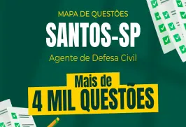 Produto Mapa de Questões Online - Pref. Santos-SP - Agente de Defesa Civil - 4 Mil Questões - Nova Concursos