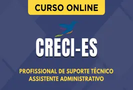 Curso online Curso CRECI-ES 2026 - Profissional de Suporte Técnico - Assistente Administrativo - Nova Concursos