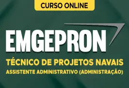 Curso online Curso EMGEPRON 2026 - Técnico de Projetos Navais - Assistente Administrativo (Administração) - Nova Concursos