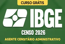 Curso online Curso Grátis - IBGE Censo 2026 - Agente Censitário Administrativo - Nova Concursos