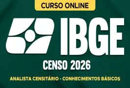 Curso online Curso IBGE - Censo 2026 - Analista Censitário - Conhecimentos Básicos - Nova Concursos