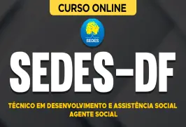 Curso online Curso SEDES-DF 2026 - Técnico em Desenvolvimento e Assistência Social - Agente Social - Nova Concursos