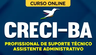 Curso online Curso CRECI-BA 2026 - Profissional de Suporte Técnico - Assistente Administrativo - Nova Concursos
