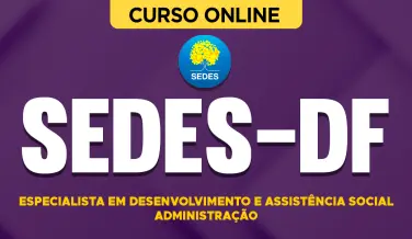 Curso online Curso SEDES-DF 2026 - Especialista em Desenvolvimento e Assistência Social - Administração - Nova Concursos