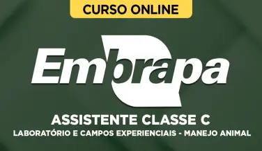 Curso online Curso Embrapa - Assistente Classe C - Laboratório e Campos Experienciais - Manejo Animal - Nova Concursos