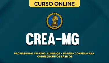 Curso online Curso CREA-MG 2026 - Profissional de Nível Superior - Sistema CONFEA/CREA - Conhecimentos Básicos - Nova Concursos
