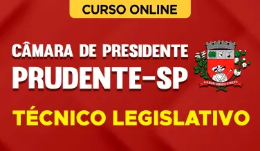Curso online Curso Câmara de Presidente Prudente - SP 2026 - Técnico Legislativo - Nova Concursos