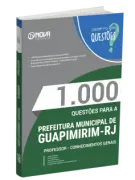 Produto Livro 1000 Questões Gabaritadas para Prefeitura de Guapimirim-RJ - Conhecimentos Gerais - Nova Concursos