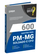 Produto Livro 600 Questões Gabaritadas para PM-MG - Soldado e CFO - Nova Concursos