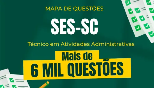 Produto Mapa de Questões Online - SES-SC - Técnico em atividades administrativas - 6 Mil Questões - Nova Concursos