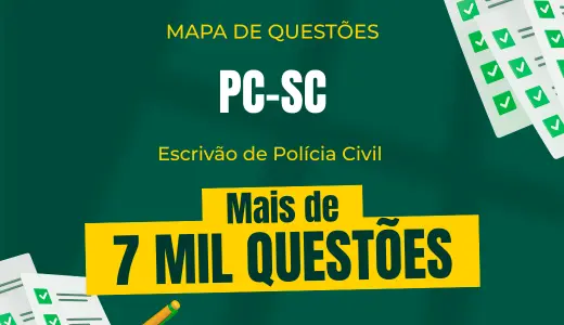 Produto Mapa de Questões Online - PC-SC - Escrivão de Polícia Civil - 7 Mil Questões - Nova Concursos