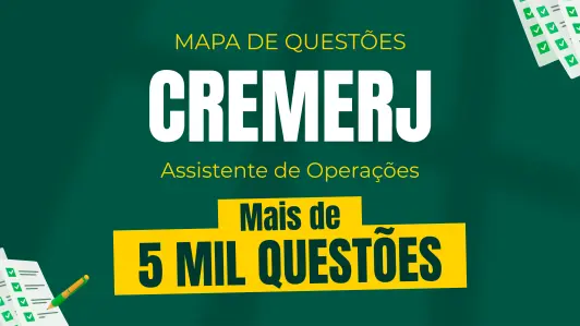 Produto Mapa de Questões Online - Cremerj - Assistente de Operações - 5 Mil Questões - Nova Concursos