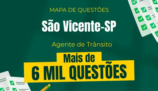 Produto Mapa de Questões Online - Pref. São Vicente-SP - Agente de Trânsito - 6 Mil Questões - Nova Concursos