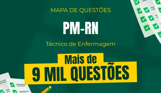 Produto Mapa de Questões Online - PM-RN - Técnico de Enfermagem - 9 Mil Questões - Nova Concursos
