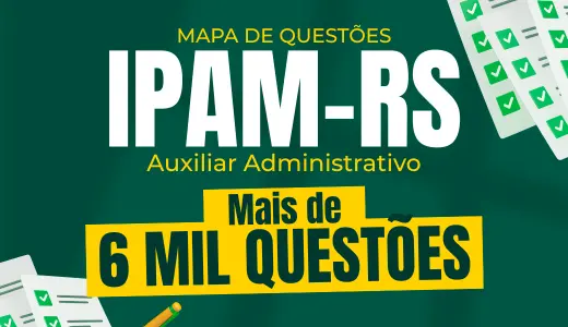 Produto Mapa de Questões Online - IPAM-RS - Auxiliar Administrativo - 6 Mil Questões - Nova Concursos