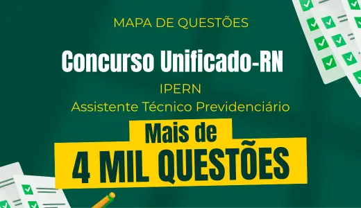Produto Mapa de Questões Online - Concurso Unificado RN - IPERN - Assistente Técnico Previdenciário - 4 Mil Questões - Nova Concursos