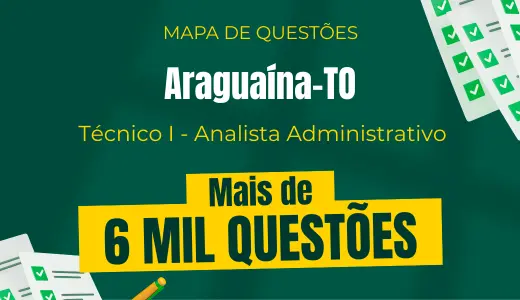 Produto Mapa de Questões Online - Pref. Araguaína-TO - Técnico I - Analista Administrativo - 6 Mil Questões - Nova Concursos