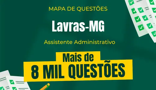 Produto Mapa de Questões Online - Pref. Lavras-MG - Assistente Administrativo - 8 Mil Questões - Nova Concursos