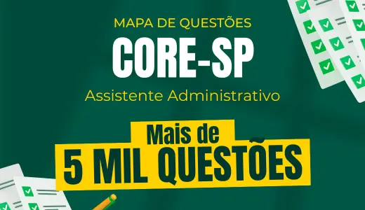 Produto Mapa de Questões Online - CORE-SP - Assistente Administrativo - 5 Mil Questões - Nova Concursos