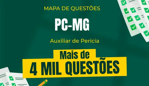 Produto Mapa de Questões Online - PC-MG - Auxiliar de Perícia - 4 Mil Questões - Nova Concursos