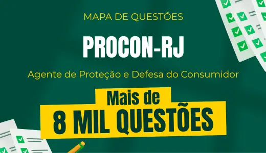 Produto Mapa de Questões Online - Procon-RJ - Agente de Proteção e Defesa do Consumidor - 8 Mil Questões - Nova Concursos