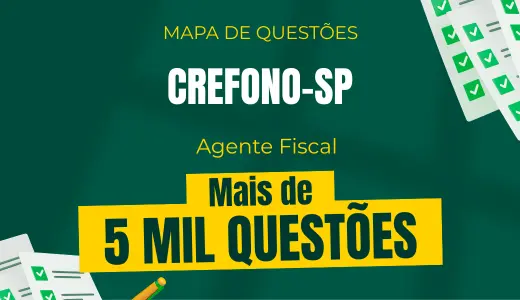 Produto Mapa de Questões Online - CREFONO-SP - Agente Fiscal - 5 Mil Questões - Nova Concursos